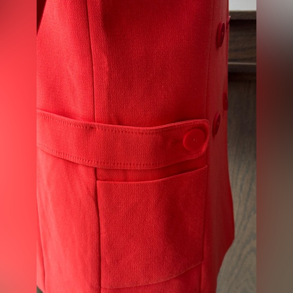 Forenza by limited bright orange red peacoat jacket  EUC - Picture 6 of 9